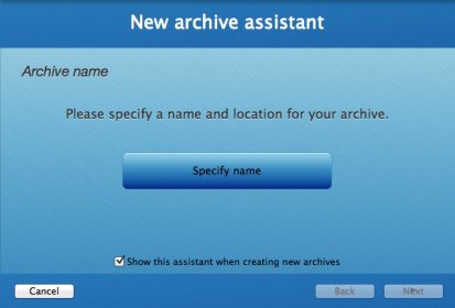Creating New Archive File