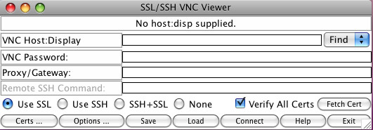 SSVNC : Main window
