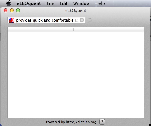 eLEOquent 1.1 : Main window