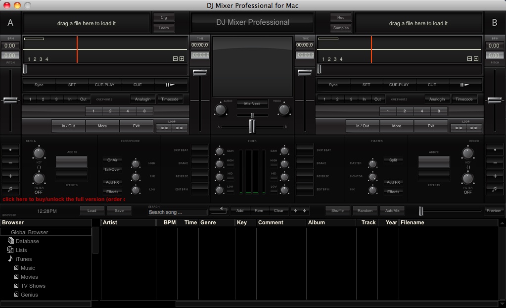 DJ Mixer Professional 3.0 : Main window