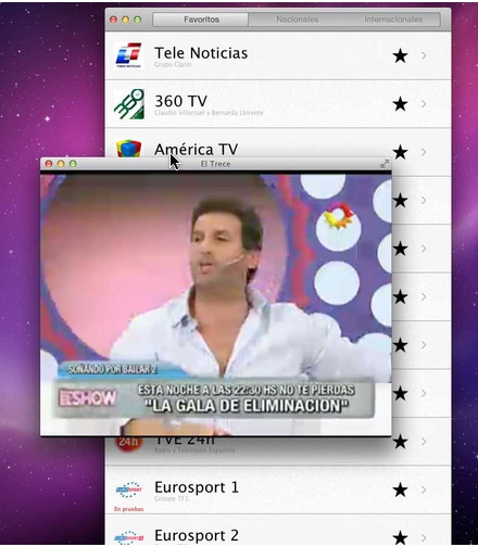 TV Argentina 1.0 : Main window