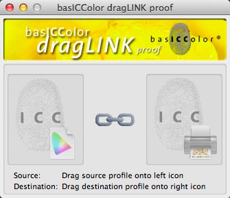 basICColor dragLINK proof 1.0 : Main window