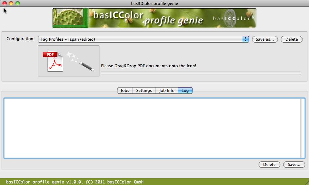 basICColor profile genie 1.0 : Main Window