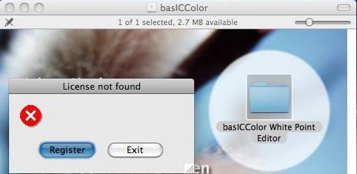 basICColor Whitepoint Editor 1.0 : Main Window