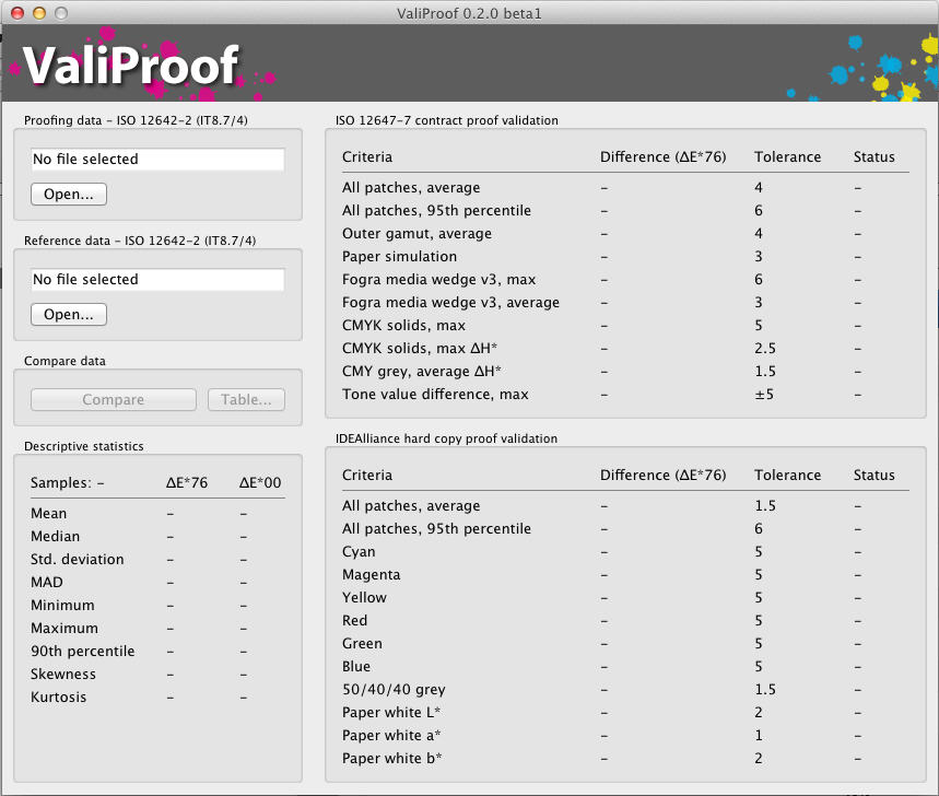 ValiProof 0.2 beta : Main Window