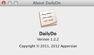 DailyDo 1.2 : About window