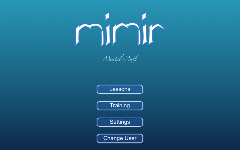 Mimir Mental Math 1.0 : Main window
