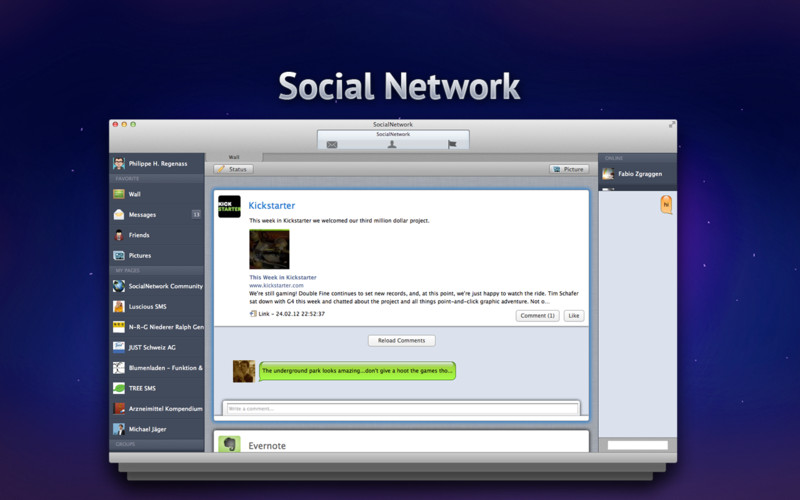 SocialNetwork 1.0 : SocialNetwork screenshot