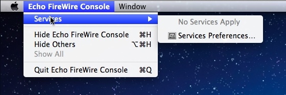 Echo FireWire Console 5.5 : Main window