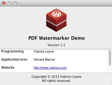 PDF Watermarker 1.1 : About