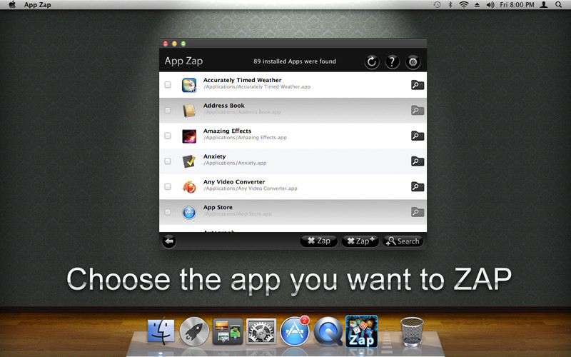 App Zap 1.1 : App Zap screenshot