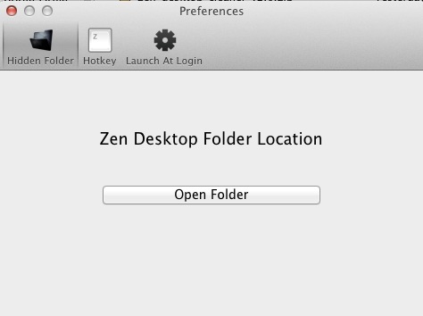 Zen Desktop Cleaner 2.0 : Hidden folder