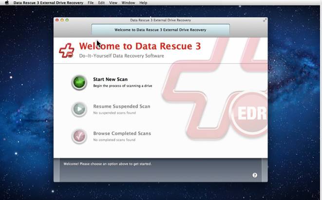 Data Rescue 3 External Drive Recovery 3.2 : Main window