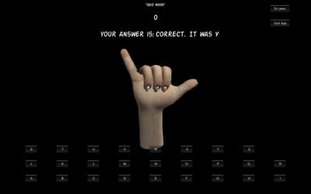 American Sign Language Alphabet in 3D screenshot