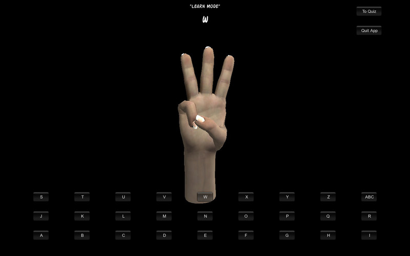 American Sign Language Alphabet in 3D 1.0 : American Sign Language Alphabet in 3D screenshot