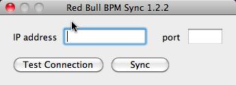Red Bull BPM Sync 1.2 : Main Window