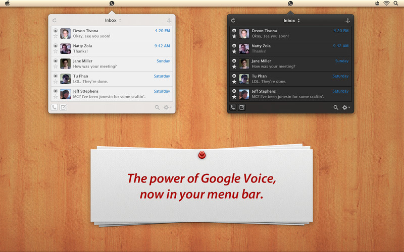 GrowlVoice - Google Voice Client 2.0 : GrowlVoice - Google Voice Client screenshot