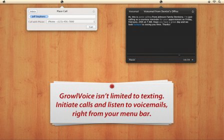 GrowlVoice - Google Voice Client screenshot