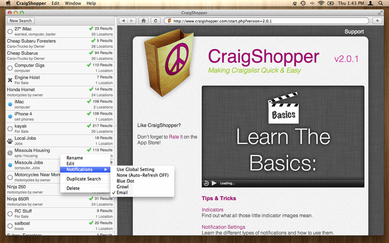 CraigShopper 2.0 : CraigShopper screenshot