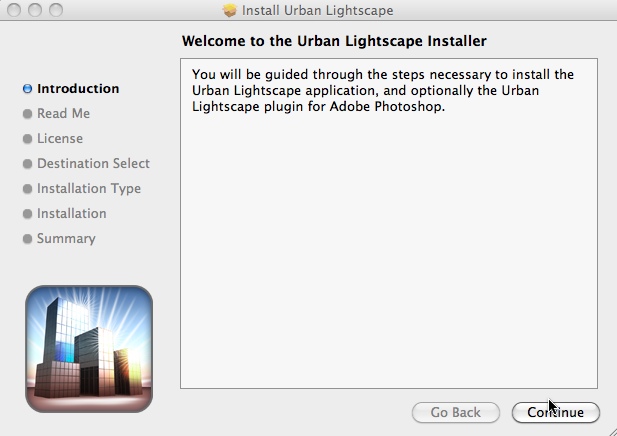Urban Lightscape 1.0 : Main window