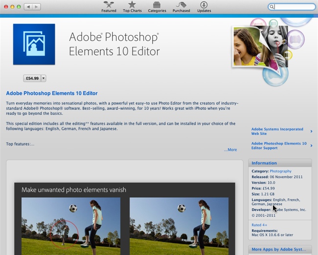 Learn - Photoshop Elements 10 Editor Edition 2.5 : Main window
