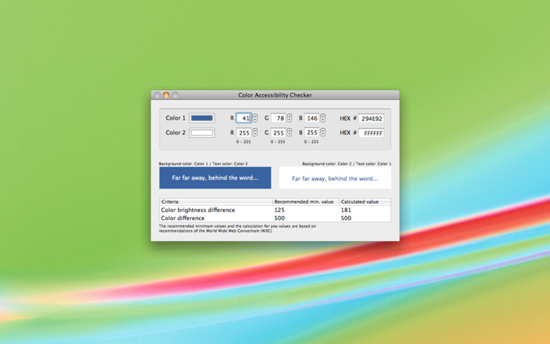 Color Accessibility Checker 1.0 : Color Accessibility Checker screenshot
