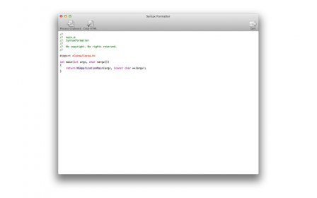 Syntax Formatter screenshot