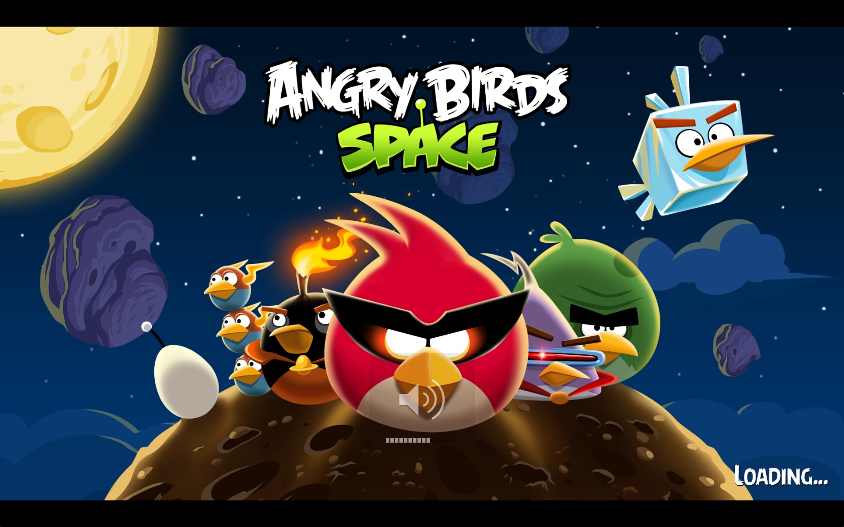 Angry Birds Space : Main screen