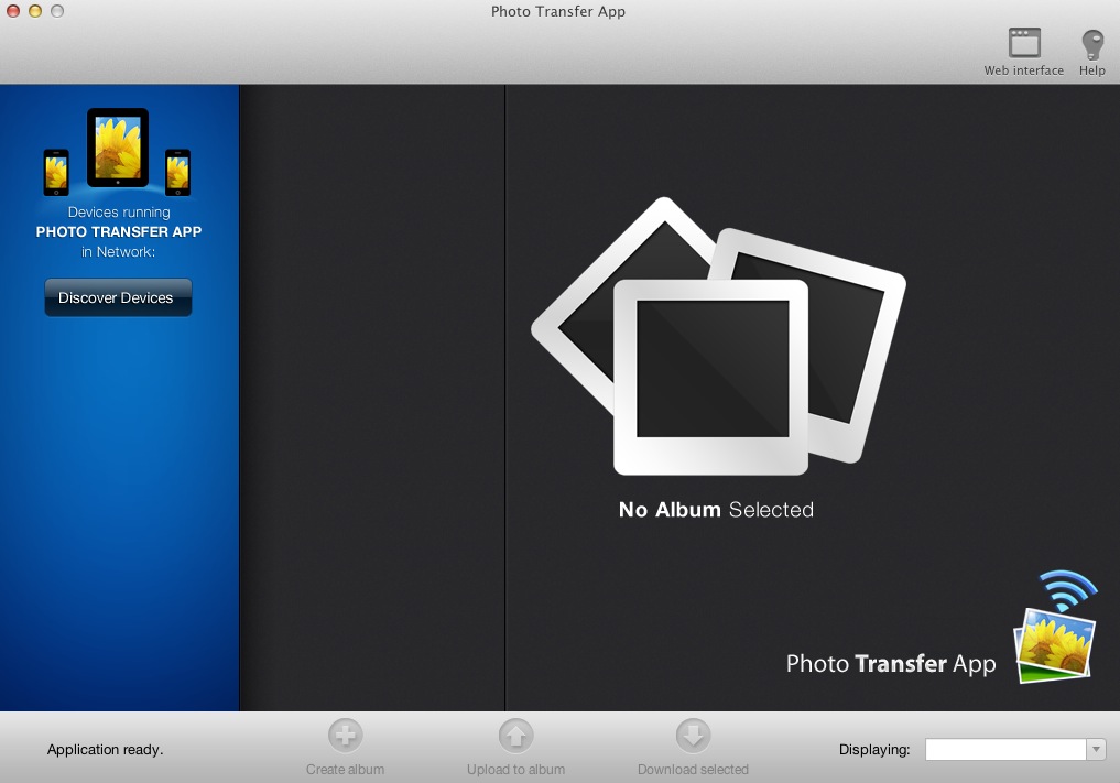 Photo Transfer App 1.0 : Main window