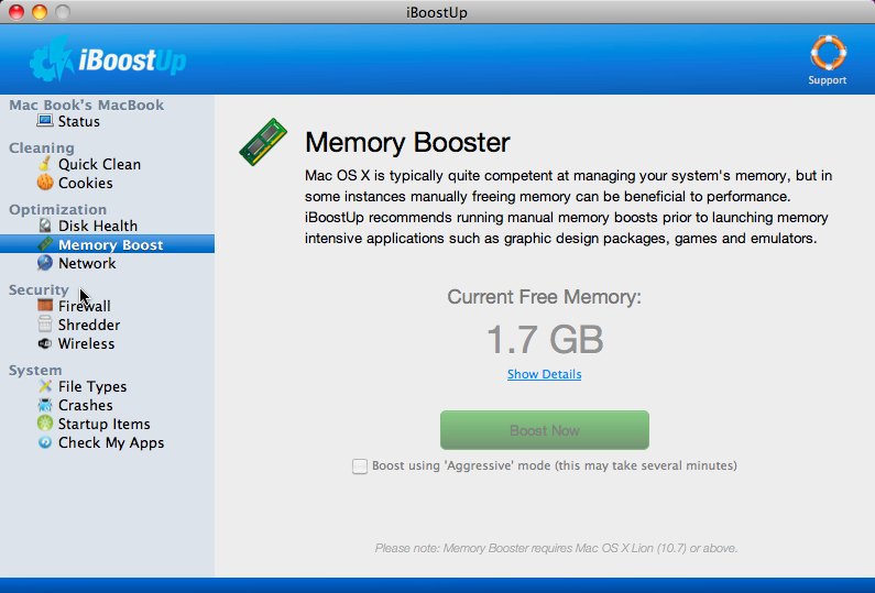 iBoostUp 3.1 : Memory booster