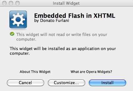 Embedded Flash in XHTML 1.0 : Main window
