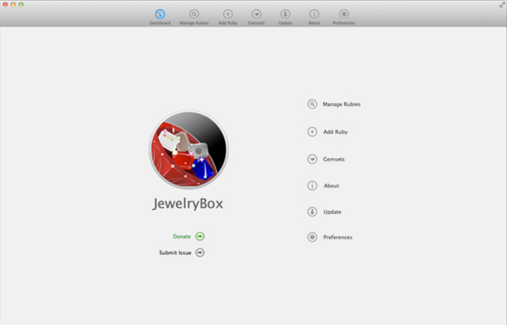 JewelryBox 1.2 : Main window