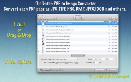 PDF to JPG : The Batch PDF to Image Converter screenshot