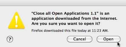 Close all Open App 1.0 : Main window
