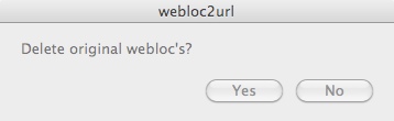 webloc2url 1.0 : Main window
