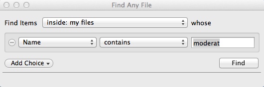 Find Any File 1.8 : Main Window