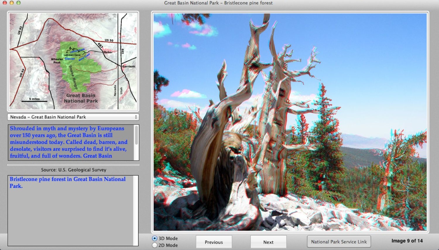 3D National Parks 2.5 : 3D View