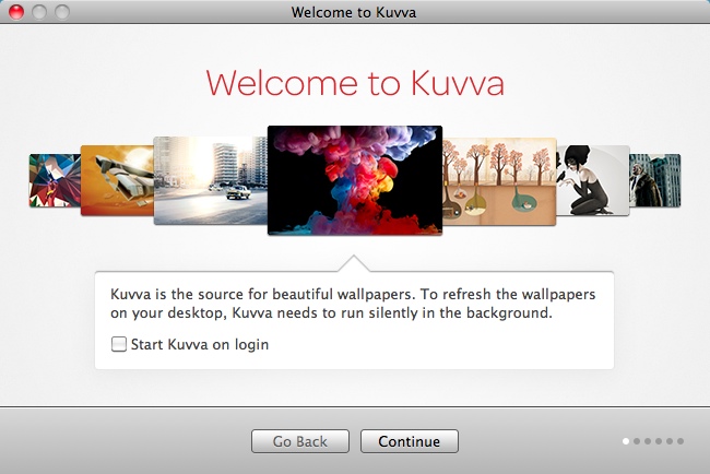 Kuvva Wallpapers 1.3 : Welcome screen