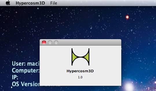 Hypercosm3D 1.1 : Main Window