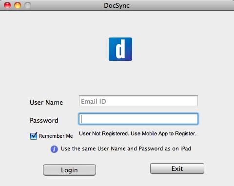 DocSyncVM 1.0 : Main Window