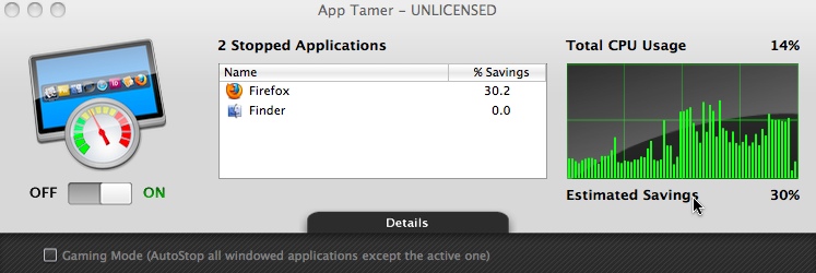 App Tamer 1.2 : Stopping applications