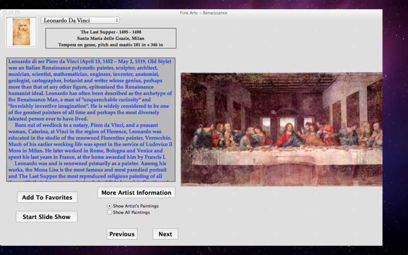 Fine Arts - Renaissance 2.5 : Fine Arts - Renaissance screenshot
