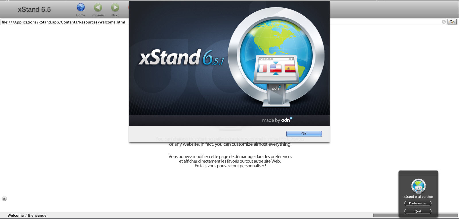 xStand 6.5 : Main Window