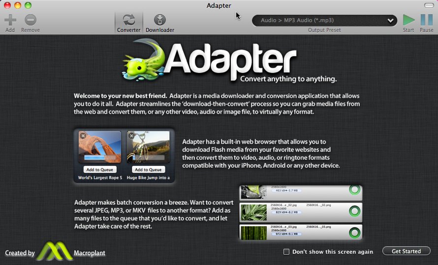 Adapter 1.4 : Main Window