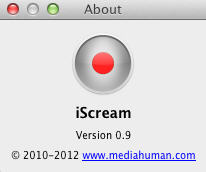 iScream 0.9 : About