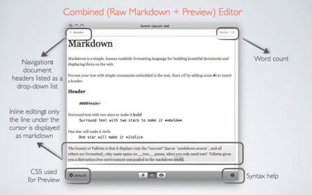 Valletta : Markdown Editor screenshot