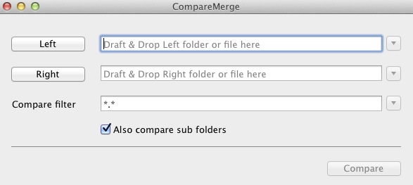 CompareMerge 1.4 : Main window