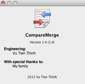 CompareMerge 1.4 : About window