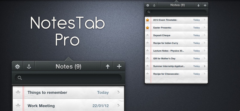 NotesTab Pro 1.0 : Main window