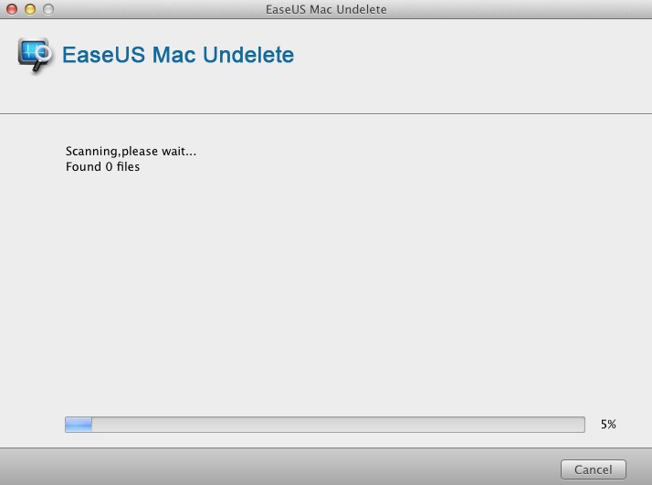 EaseUS Mac Undelete 5.5 : Scanning